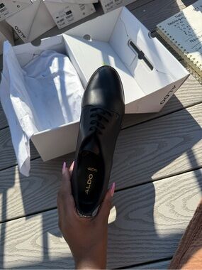 NEW/UNUSED- ALDO MAEDAGUA Black Lace-Up Derby shoes